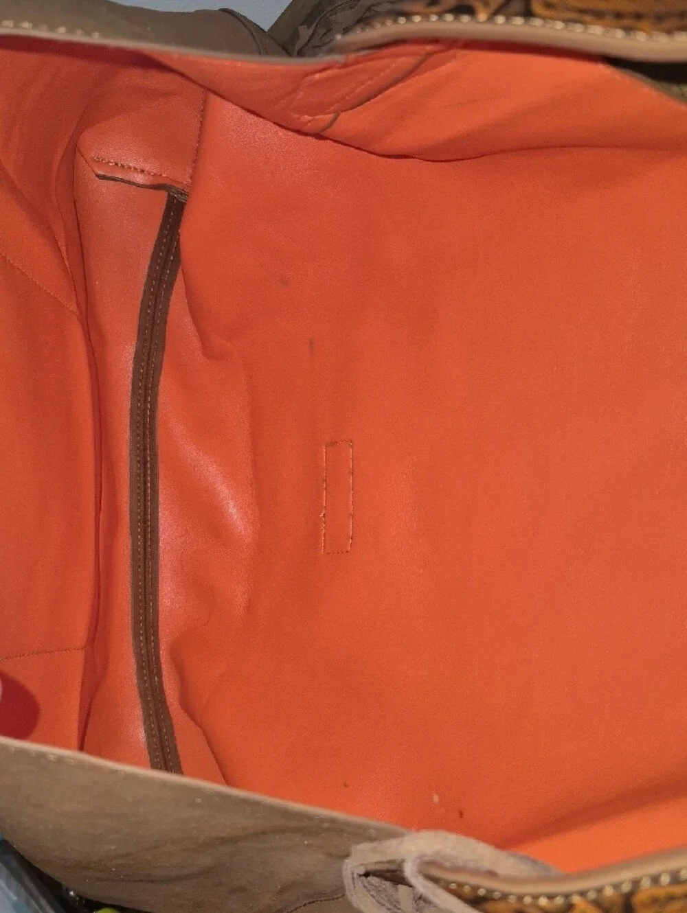 Sale NWOT Wrangler Brown Suede HOBO Bag With Orange Strap Lining